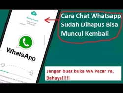 Cara Mengembalikan Chat Whatsapp Terhapus (Restore) Maks 30 Hari Kebelakang